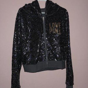 Victoria Secret Black & Gold Sequined Saints Jacket